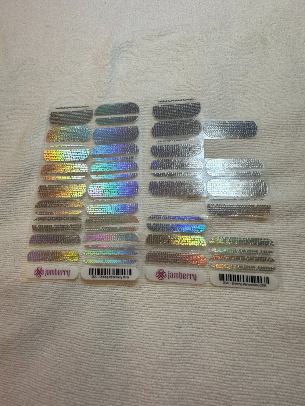 💅Hard to Find Jamberry Nail Wrap, Rare, Holographic Design, Rainbow, Art Deco💅